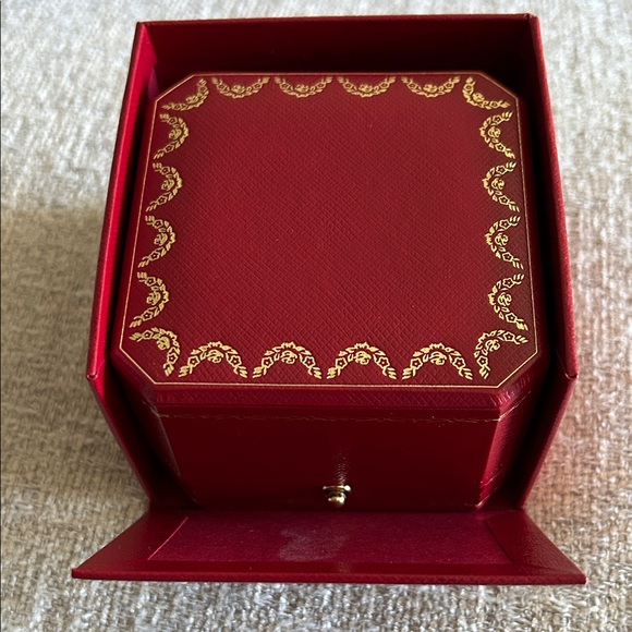 Cartier Red Gift Box with Gold Logo - Picture 2 of 4